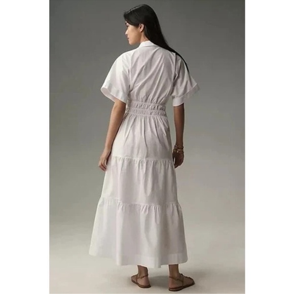Anthropologie TheSomerset White Shirt Maxi Dress Edition Size: M - Picture 2 of 5